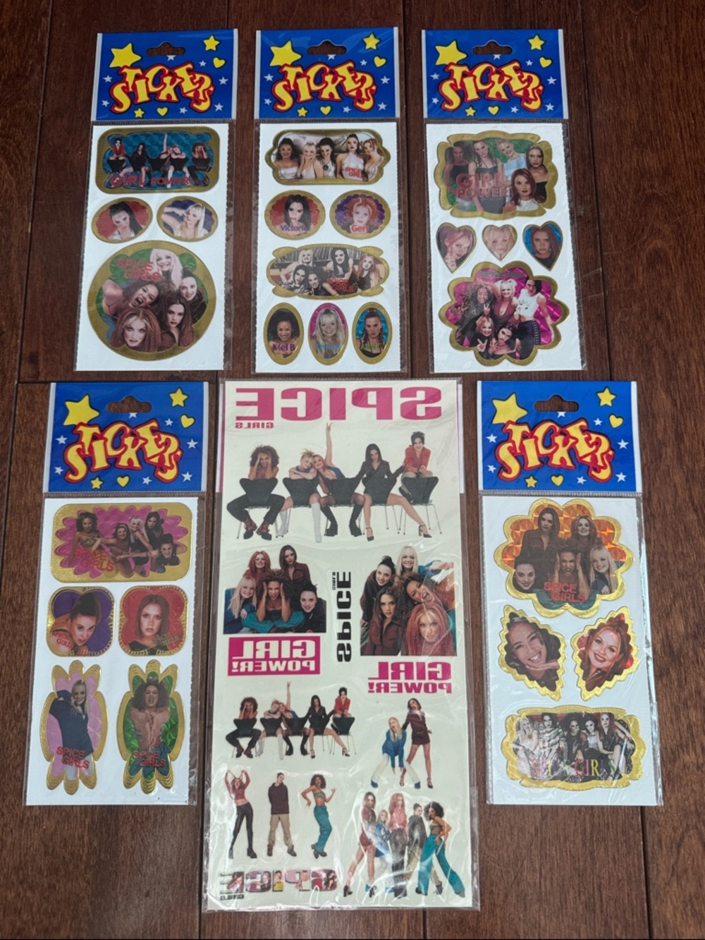 90s Y2K Spice Girls Temporary Tattoos & Sticker Sheets Bundle - RARE